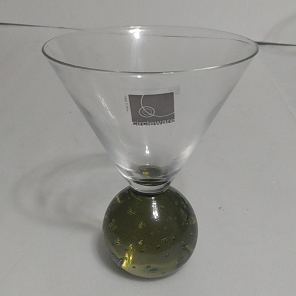 Circleware Dining Nwt Circleware Bubble Bottom Olive Martini Glass